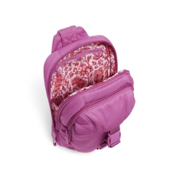 NWT-VERA BRADLEY - 2 in 1-Rich Orchid (pink) Utility Sling Backpack/Fanny pack - Picture 2 of 11